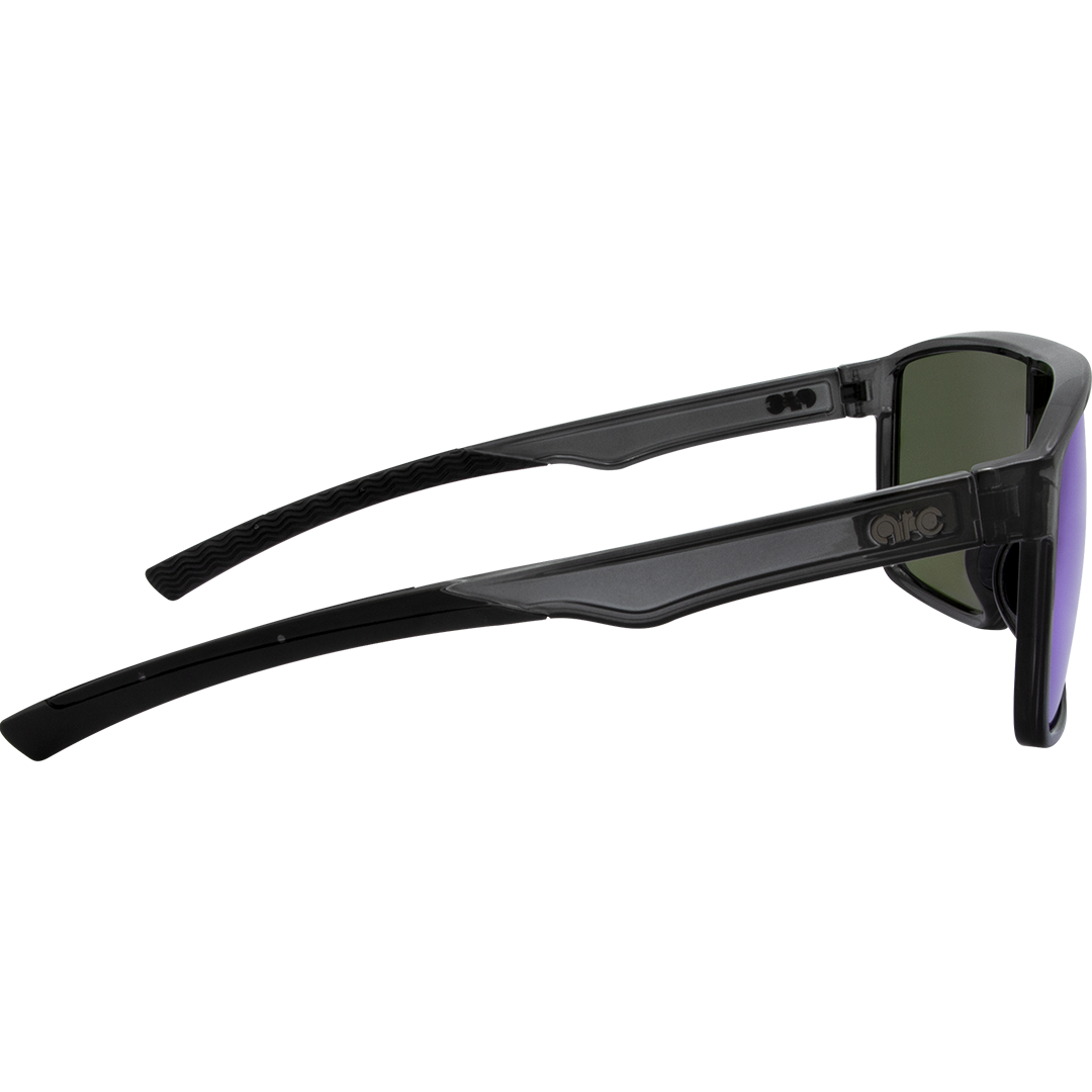 Vortex Polarised Shield Sports Sunglasses with Grey Frame and Green Mirrored Lens right view