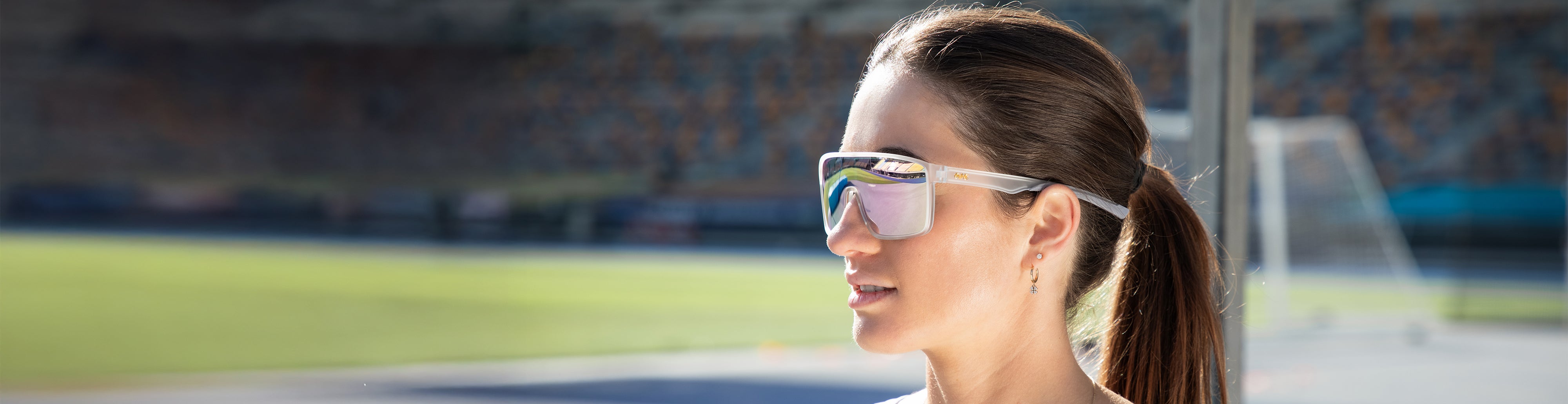 Clear Frame Sports Sunglasses