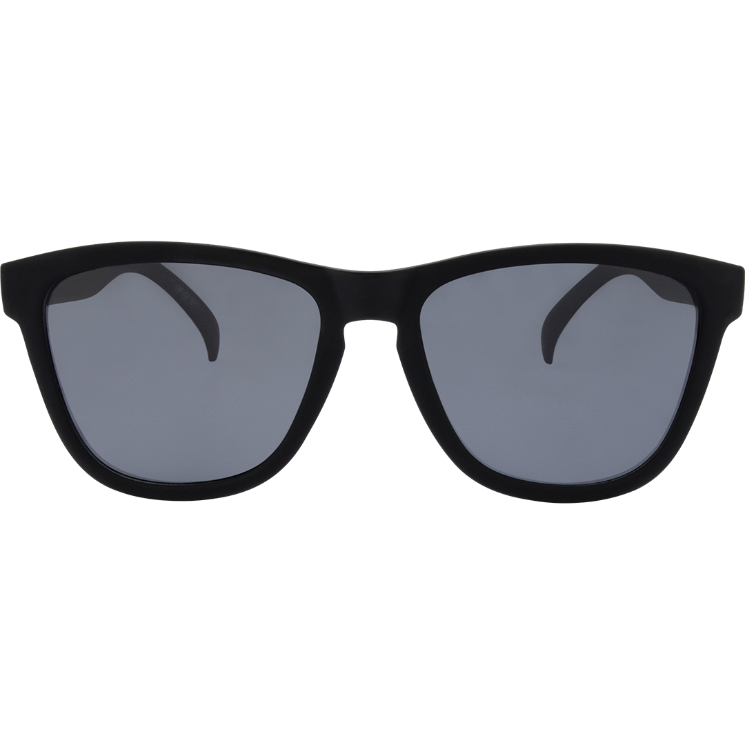 Gritty Polarised Black Wayfarer Mirrored Sunglasses