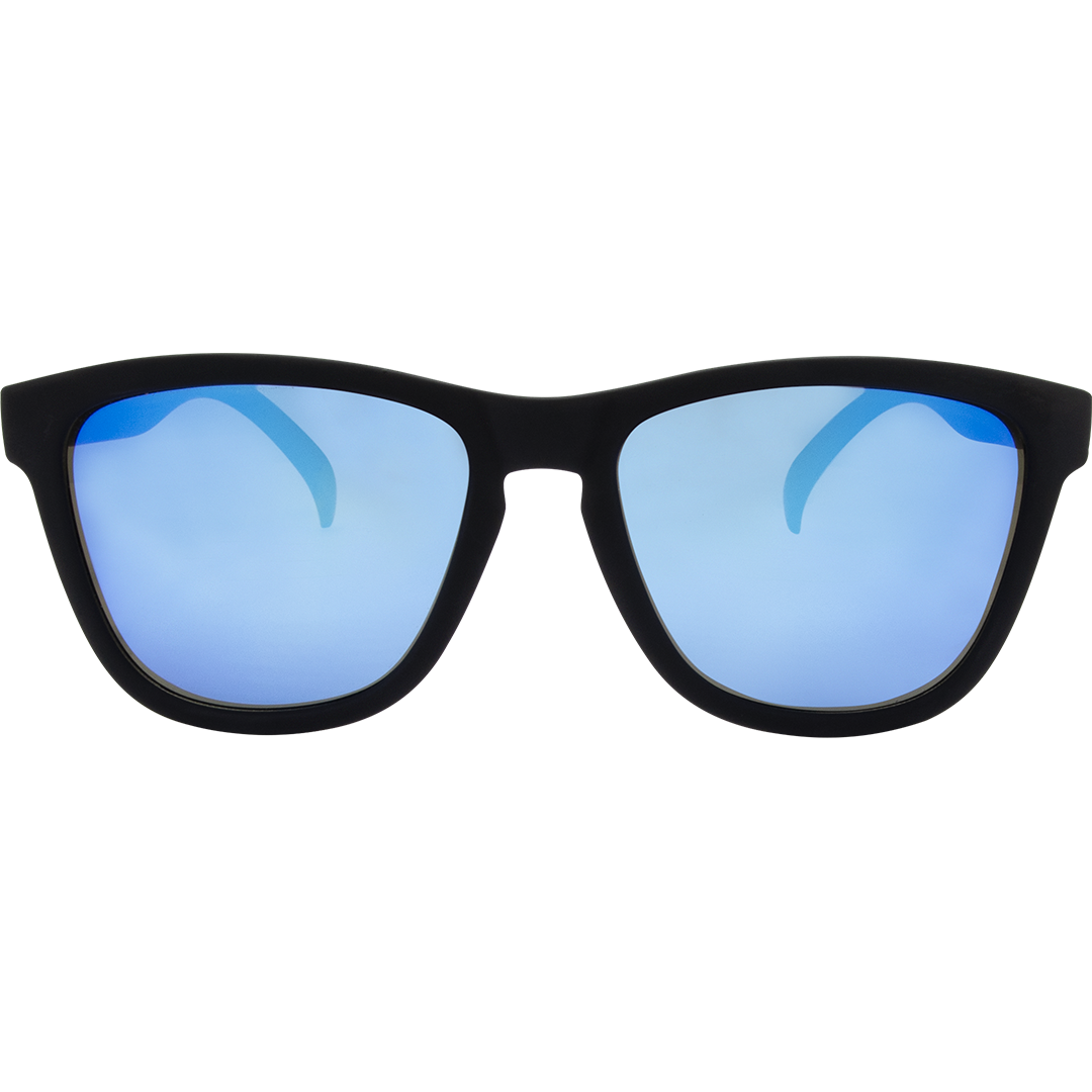 Gritty Polarised Blue Wayfarer Mirrored Sunglasses
