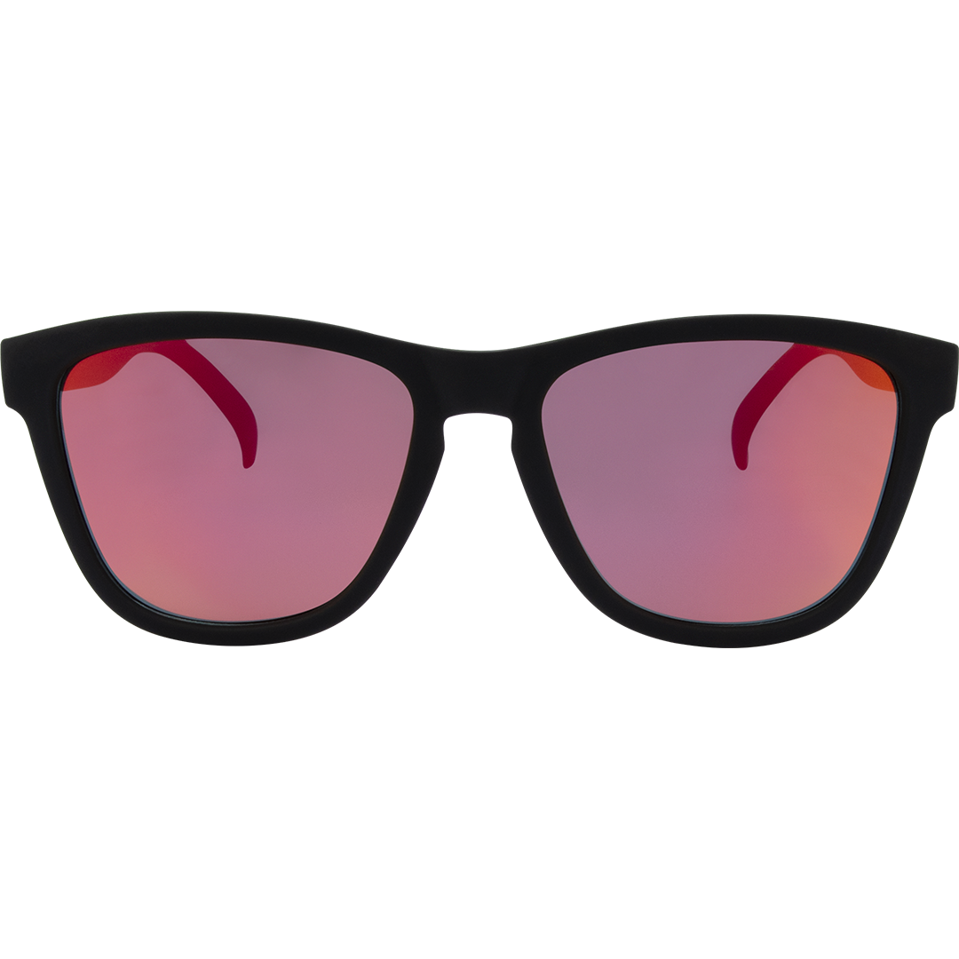 Gritty Rubber Black Red Wayfarer Sunglasses ARC Eyewear
