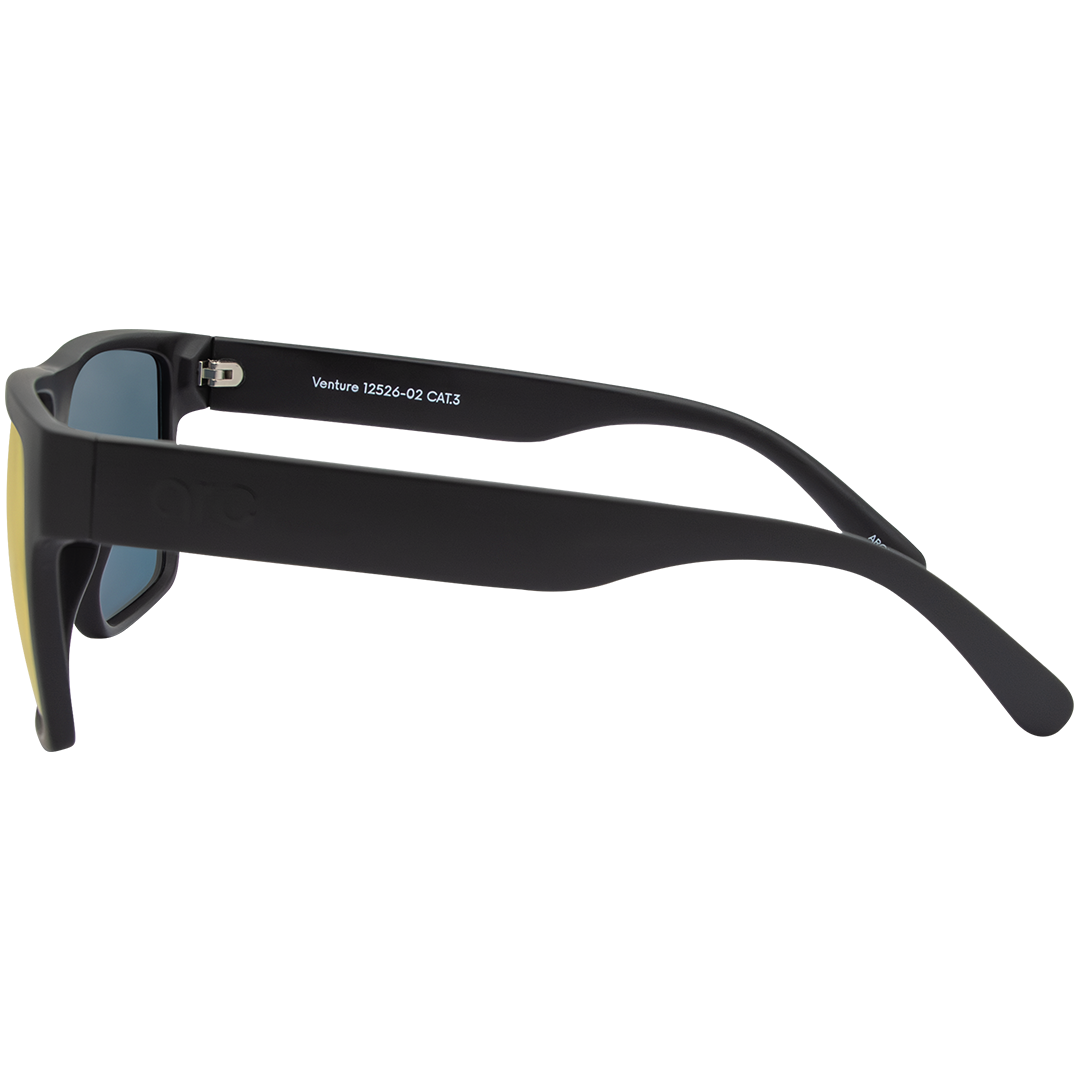 ARC Venture sports sunglasses with polarised red lenses, lightweight square frame and anti-slip grip for running and outdoor adventures seen from the side